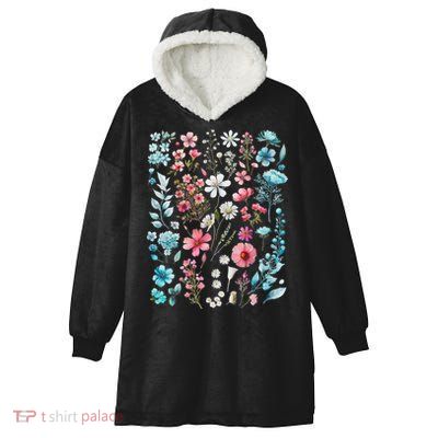 Pride Wildflowers Subtle Pride Lgbtq Pride Month Hooded Wearable Blanket