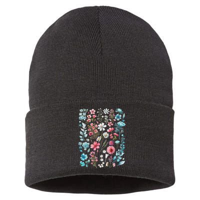 Pride Wildflowers Subtle Pride Lgbtq Pride Month Sustainable Knit Beanie