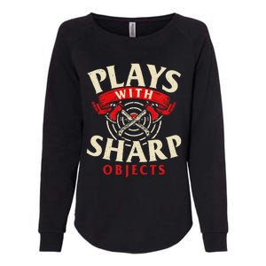 Plays With Sharp Objects Axe Throwing Hatchet Lumberjack Womens California Wash Sweatshirt