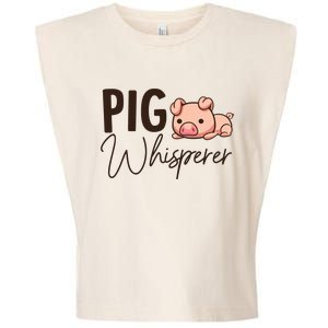 Pig Whisperer Shirts Gift For Pig Lover Garment-Dyed Women's Muscle Tee