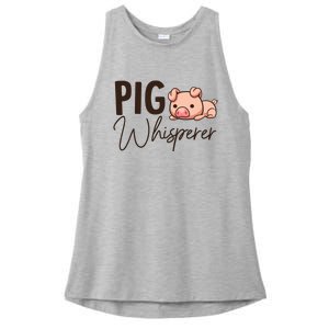 Pig Whisperer Shirts Gift For Pig Lover Ladies PosiCharge Tri-Blend Wicking Tank