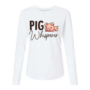 Pig Whisperer Shirts Gift For Pig Lover Womens Cotton Relaxed Long Sleeve T-Shirt