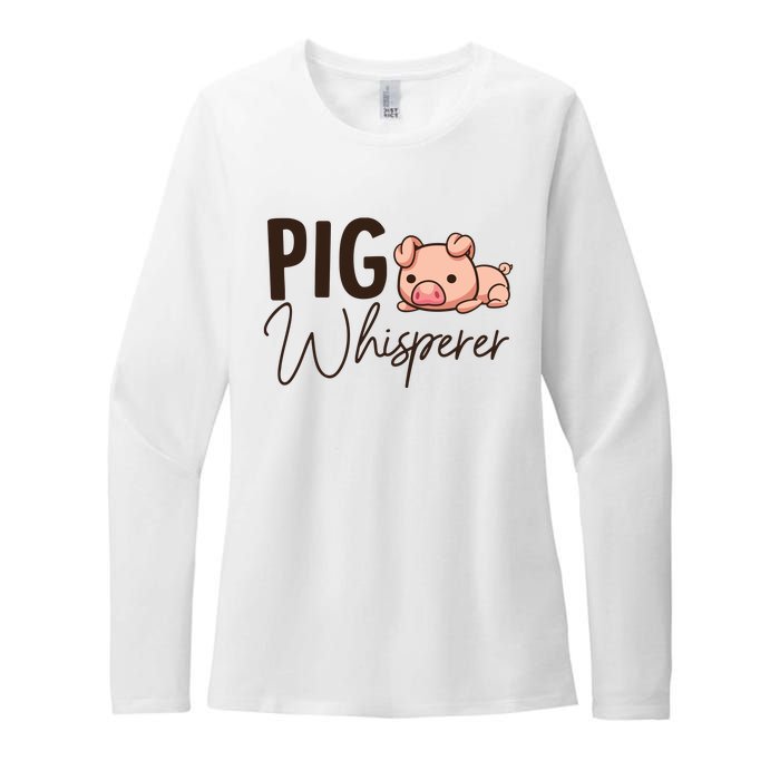 Pig Whisperer Shirts Gift For Pig Lover Womens CVC Long Sleeve Shirt