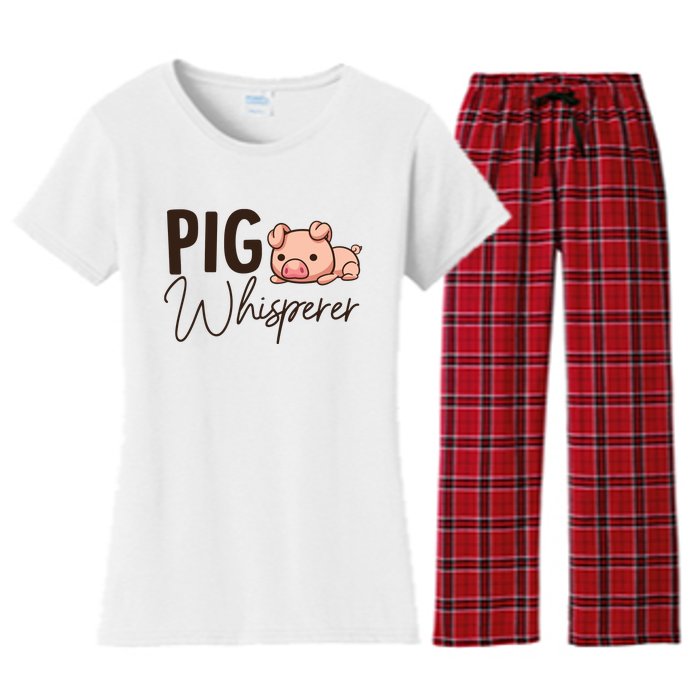 Pig Whisperer Shirts Gift For Pig Lover Women's Flannel Pajama Set