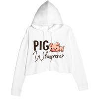 Pig Whisperer Shirts Gift For Pig Lover Crop Fleece Hoodie