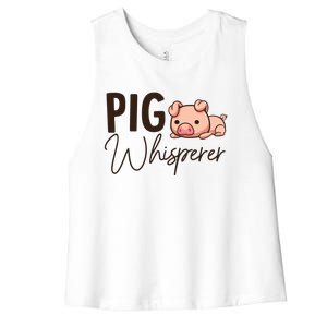 Pig Whisperer Shirts Gift For Pig Lover Women's Racerback Cropped Tank