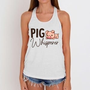 Pig Whisperer Shirts Gift For Pig Lover Women's Knotted Racerback Tank