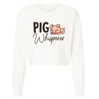 Pig Whisperer Shirts Gift For Pig Lover Cropped Pullover Crew