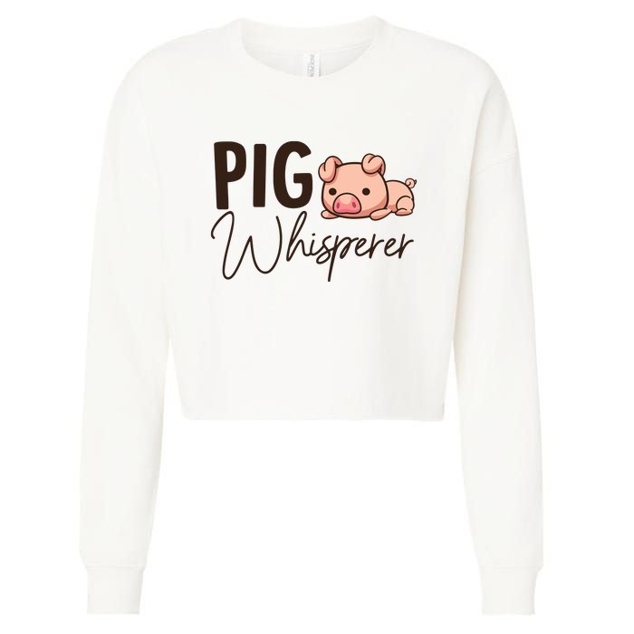 Pig Whisperer Shirts Gift For Pig Lover Cropped Pullover Crew