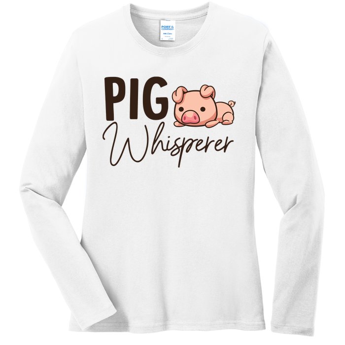 Pig Whisperer Shirts Gift For Pig Lover Ladies Long Sleeve Shirt