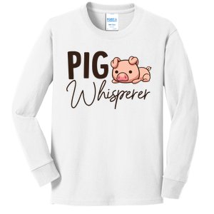 Pig Whisperer Shirts Gift For Pig Lover Kids Long Sleeve Shirt