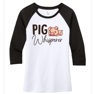 Pig Whisperer Shirts Gift For Pig Lover Women's Tri-Blend 3/4-Sleeve Raglan Shirt