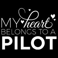 Pilot Wife Shirts My Heart Belongs To A Pilot Pilot Gift Zip Tote Bag