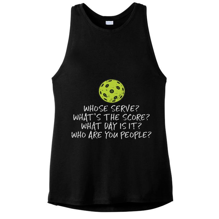 Pickleball Whose Serve Whats Score Pickle Ball Women Ladies PosiCharge Tri-Blend Wicking Tank
