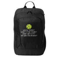Pickleball Whose Serve Whats Score Pickle Ball Women City Backpack