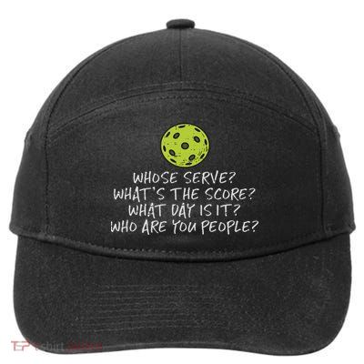Pickleball Whose Serve Whats Score Pickle Ball Women 7-Panel Snapback Hat