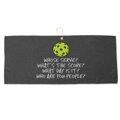 Pickleball Whose Serve Whats Score Pickle Ball Women Large Microfiber Waffle Golf Towel