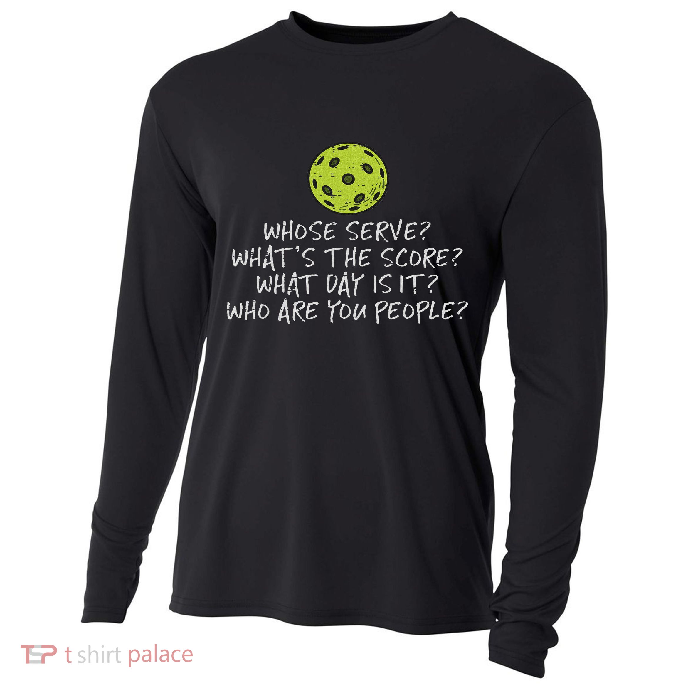 Pickleball Whose Serve Whats Score Pickle Ball Women Cooling Performance Long Sleeve Crew
