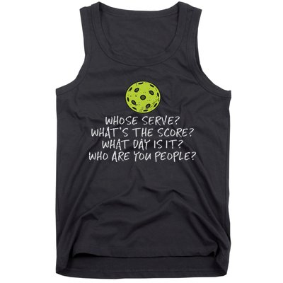 Pickleball Whose Serve Whats Score Pickle Ball Women Tank Top