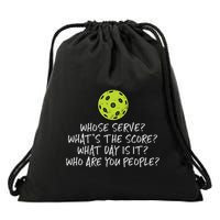 Pickleball Whose Serve Whats Score Pickle Ball Drawstring Bag