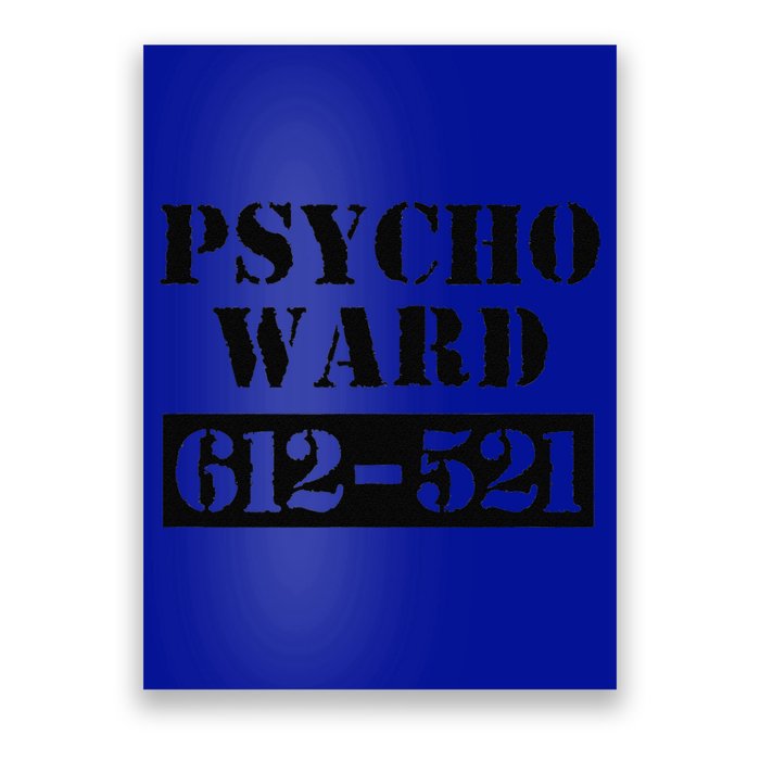 Psych Ward Sanitarium Maniac Psychopath Costume Halloween Poster