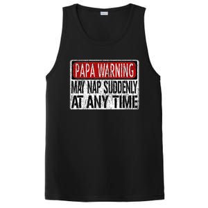 Papa Warning Sign May Nap Suddenly At Any Time PosiCharge Competitor Tank