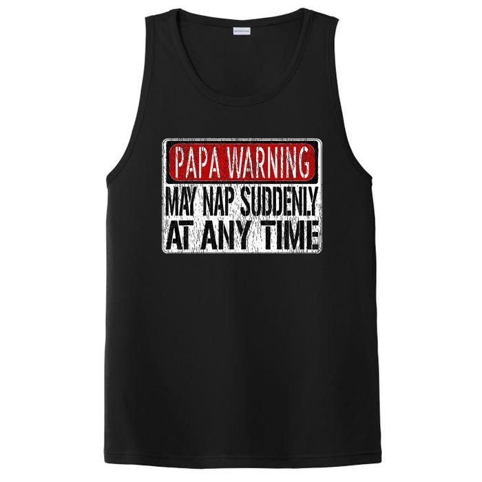 Papa Warning Sign May Nap Suddenly At Any Time PosiCharge Competitor Tank