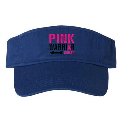 Pink Warrior Squad Ribbon Breast Cancer Awareness Gift Valucap Bio-Washed Visor