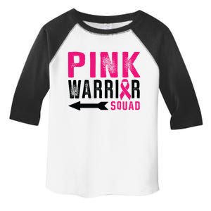 Pink Warrior Squad Ribbon Breast Cancer Awareness Gift Toddler Fine Jersey T-Shirt