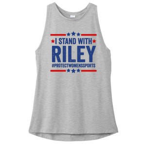 Protect Womens Sports I Stand With Riley Ladies PosiCharge Tri-Blend Wicking Tank