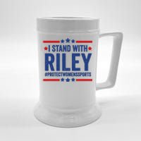 Protect Womens Sports I Stand With Riley Beer Stein