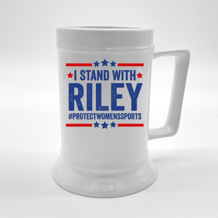 Protect Womens Sports I Stand With Riley Beer Stein