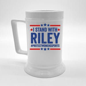 Protect Womens Sports I Stand With Riley Beer Stein