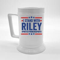 Protect Womens Sports I Stand With Riley Beer Stein