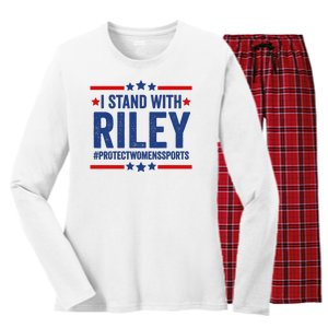 Protect Womens Sports I Stand With Riley Women's Long Sleeve Flannel Pajama Set 