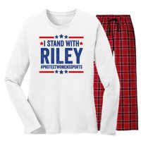 Protect Womens Sports I Stand With Riley Women's Long Sleeve Flannel Pajama Set 