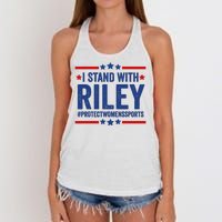 Protect Womens Sports I Stand With Riley Women's Knotted Racerback Tank