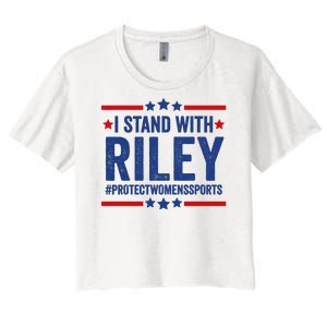 Protect Womens Sports I Stand With Riley Women's Crop Top Tee