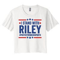 Protect Womens Sports I Stand With Riley Women's Crop Top Tee