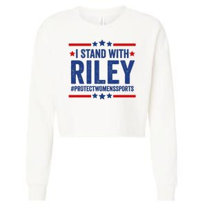 Protect Womens Sports I Stand With Riley Cropped Pullover Crew