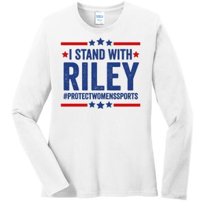 Protect Womens Sports I Stand With Riley Ladies Long Sleeve Shirt