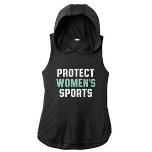 Protect Womens Sports Support Riley Gaines Ladies PosiCharge Tri-Blend Wicking Draft Hoodie Tank