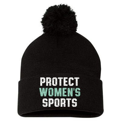 Protect Womens Sports Support Riley Gaines Pom Pom 12in Knit Beanie