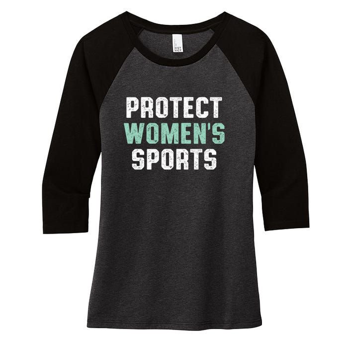 Protect Womens Sports Support Riley Gaines Women's Tri-Blend 3/4-Sleeve Raglan Shirt