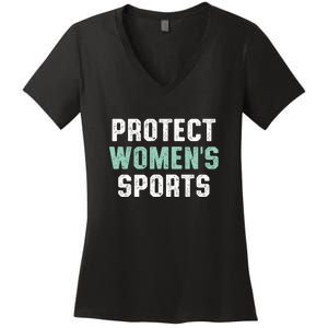 Protect Womens Sports Support Riley Gaines Women's V-Neck T-Shirt