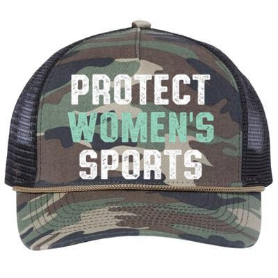 Protect Womens Sports Support Riley Gaines Retro Rope Trucker Hat Cap