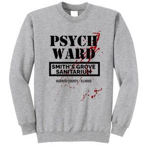 Psych Ward Sanitarium Maniac Psychopath Costume Halloween Tall Sweatshirt