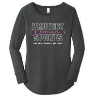 Protect Women Sports Support Female Athletes Women's Perfect Tri Tunic Long Sleeve Shirt