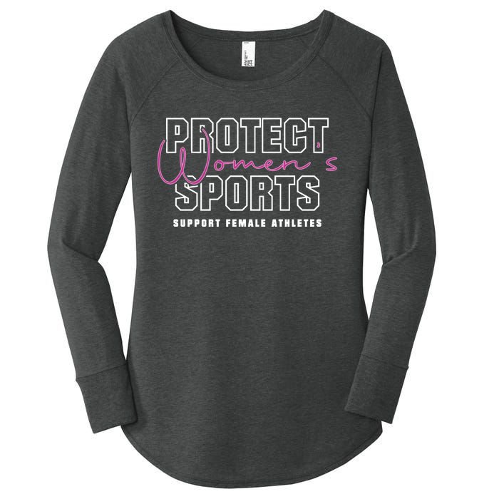 Protect Women Sports Support Female Athletes Women's Perfect Tri Tunic Long Sleeve Shirt