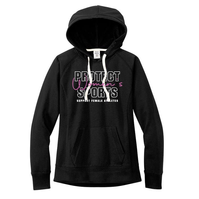 Protect Women Sports Support Female Athletes Women's Fleece Hoodie